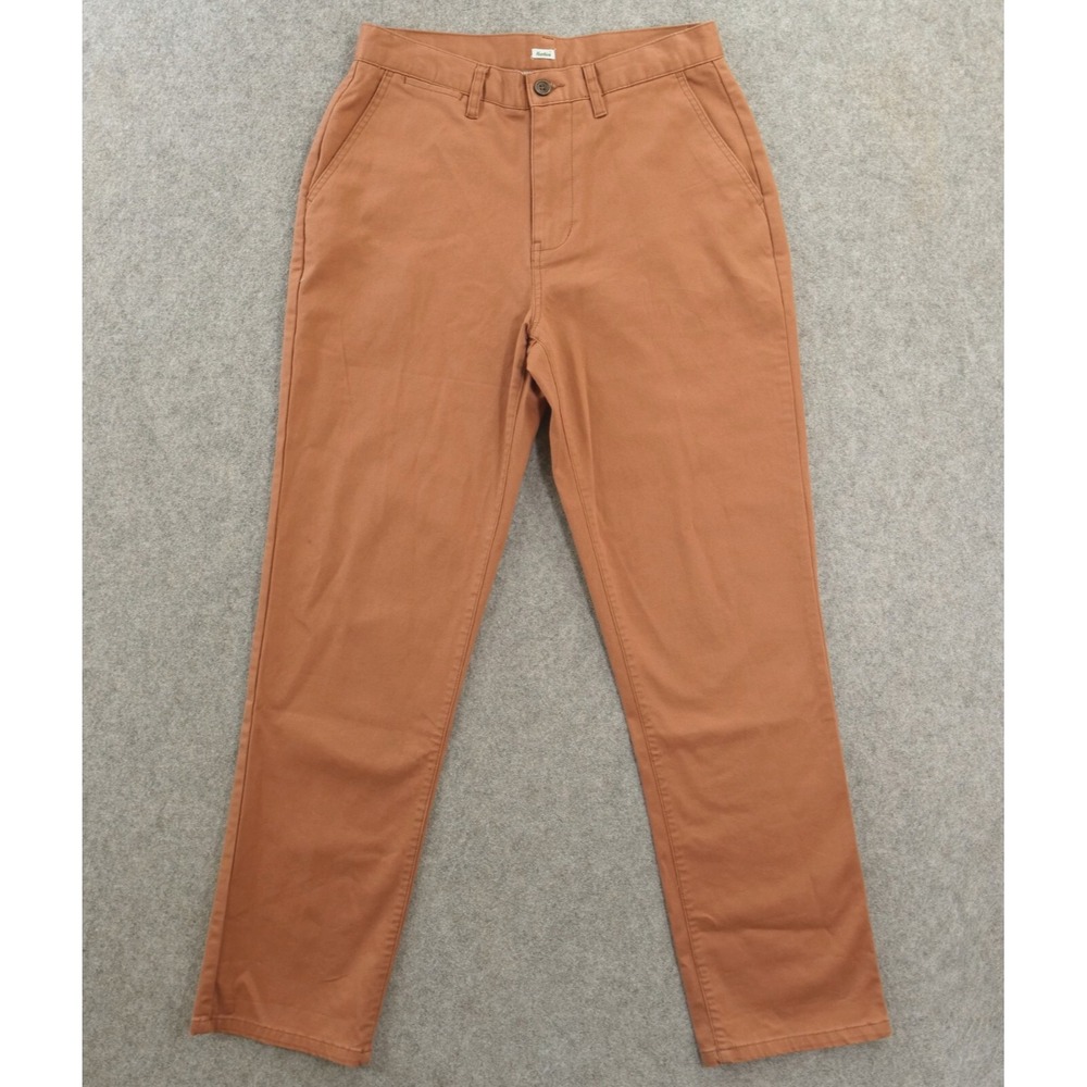 Katin Pants Mens 31 Copper Brown Chino Flat Front Mid Rise Zip Fly Cotton Casual